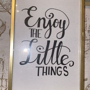 Enjoy the little things set plates trinket dish wall hanging plaques 8 item